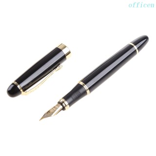 Cen Jinhao X450 Black Medium Nib Gold Trim Fountain Pen Nice