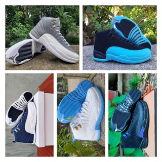 Air Jordan 12 Retro 12 A Ma Maniere รองเท้าบาสเก็ตบอล Jumpman 12s OVO สีขาว สีดํา สําหรับผู้ชาย