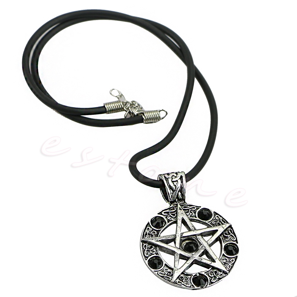 Xiangbao 1 PC แฟชั่น Invert Pentacle Pentagram Star Pewter จี้คอสเพลย์สร้อยคอใหม่