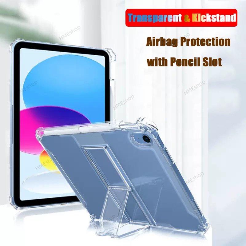 เคสโทรศัพท์มือถือ TPU แบบใส พร้อมขาตั้ง สําหรับ Lenovo Tab M10 Plus 3rd 10.6 Tab P11 Pro 11.2 2022 P