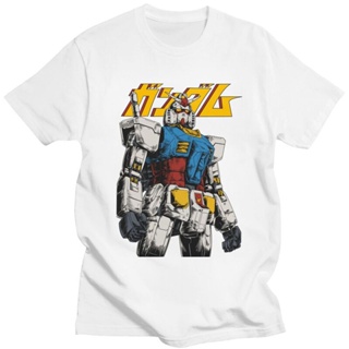 ►สูงสุดThe First Gundam T Shirt Short Sleeved Tshirt Streetwear Jaan Anime Mech Robot Manga Mecha Gunla Teeถึงรุ่น