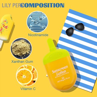 Lily PERS โลชั่นกันแดด Spf60+++ ให้ความชุ่มชื่นแก่ผิวปรับปรุงผิวขาว 80g/2.8oz ครีมกันแดดหน้าสำหรับกลางแจ้ง