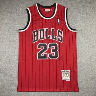 ขายดี NBA Chicago Bulls No. ชุดเครื่องแบบบาสเก็ตบอล ปักลาย 23 Airman Joe 97-98 Season สีแดง สไตล์เรโทร 108112