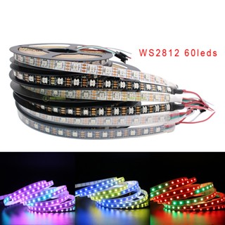 แถบไฟ led WS2812B PCB 30 60 144 ดวง M WS2812 WS2812B M 30 60 144 พิกเซล IP30 IP65 IP67 DC5V ยาว 5 เมตร