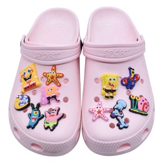 Patrick Star Jibbitz Charm SpongeBob Jibitz Crocs น่ารัก อะนิเมะปู Jibits Crocks สําหรับเด็ก รองเท้า อุปกรณ์เสริม จี้รองเท้า หมุดตกแต่ง