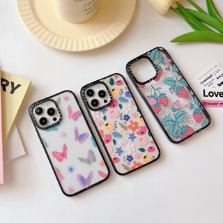 เคสโทรศัพท์มือถือ ลายผีเสื้อ สตรอเบอร์รี่ สําหรับ iphone 14 13 12 11 pro max