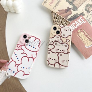 Lwy เคสโทรศัพท์มือถือแบบนิ่ม ลายกระต่าย หมี สําหรับ Oppo A12 A12e A3s A5 Ax5 A7 A5s A31 2020 A9 2020 A5 2020 A53 A53s A33 A15 A15s A35 A92 A52 A83 A36 A76 A92s A95 A55 A58