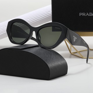 PRADA แว่นตากันแดดแฟชั่น กรอบขนาดใหญ่ หรูหรา สําหรับผู้ชาย และผู้หญิง UV400 2023