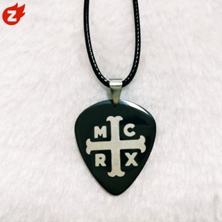 MAR~My Chemical Romance Guitar Pick Pendant ~1pcs Rope Necklace Stainless Steel Necklace