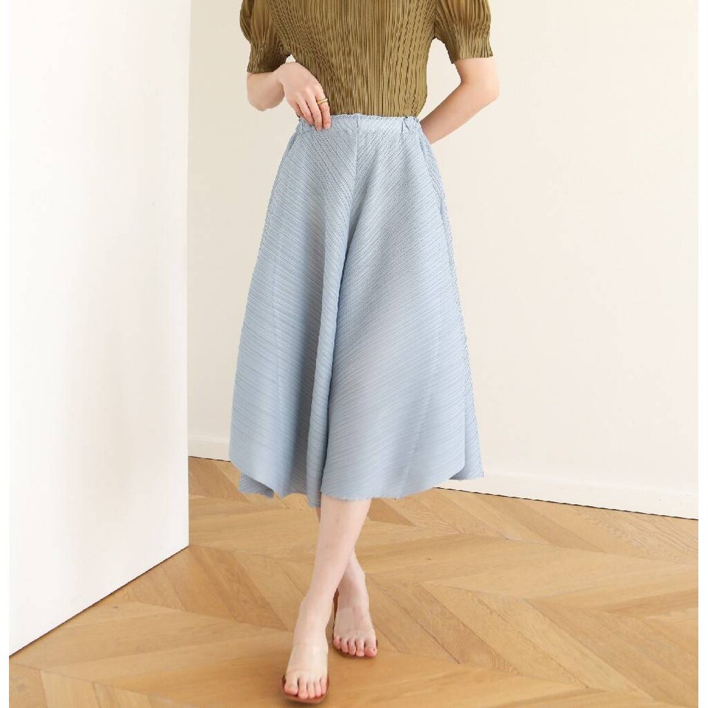 ยาว 28นิ้ว!! 2MUAY รุ่น GJO2923 FLARED PLEAT PANT กางเกงผู้หญิง กางเกงพลีทคุณภาพ 12สี FREE SIZE