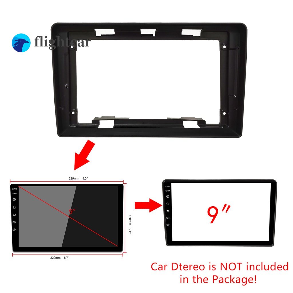 Flightcar แผงเครื่องเล่น MP5 วิทยุ Fascia สําหรับ 2007-2015 Hyundai Starex H1 กรอบ 9 นิ้ว Android 2Din