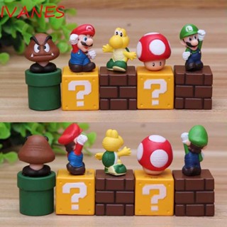 Ivanes ของเล่นโมเดลฟิกเกอร์ Super Mario Bros. Pvc 5ชิ้น/ชุด