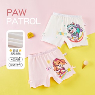 Paw Patrol กางเกงบ็อกเซอร์ขาสั้น ผ้าฝ้ายแท้ สําหรับเด็กผู้หญิง อายุ 2 3 8 ปี