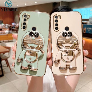 เคสโทรศัพท์มือถือ ซิลิโคนนุ่ม ลายการ์ตูนโดราเอมอน พร้อมขาตั้งพับได้ สําหรับ Xiaomi Redmi A1 4G 2022 Redmi Note 8 8T 7 5 Pro 5 Plus