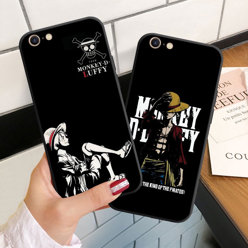 เคสโทรศัพท์ซิลิโคน แบบนิ่ม ลายวันพีช สีดํา สําหรับ OPPO A37 A39 A57 2016 2022 A57S A71