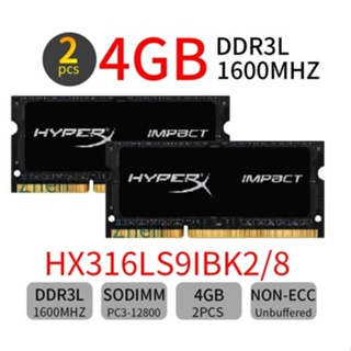 ใหม่ ชุดหน่วยความจําแล็ปท็อป โน้ตบุ๊ก สําหรับ Kingston HyperX Impact 8GB Kit 2x4GB DDR3L 1600MHz PC3L-12800S SODIMM RAM SDRAM