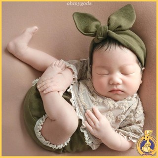 OMG* Baby Photo Props Photostudio Clothes  Headband Romper Set Newborn Shower