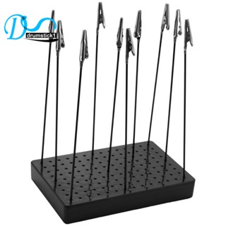 【High quality】9 x 14 Holes Painting Stand Base with 10Pcs Metal Alligator Clip Stick Modeling Tool Set Toys Hobbies Accessories