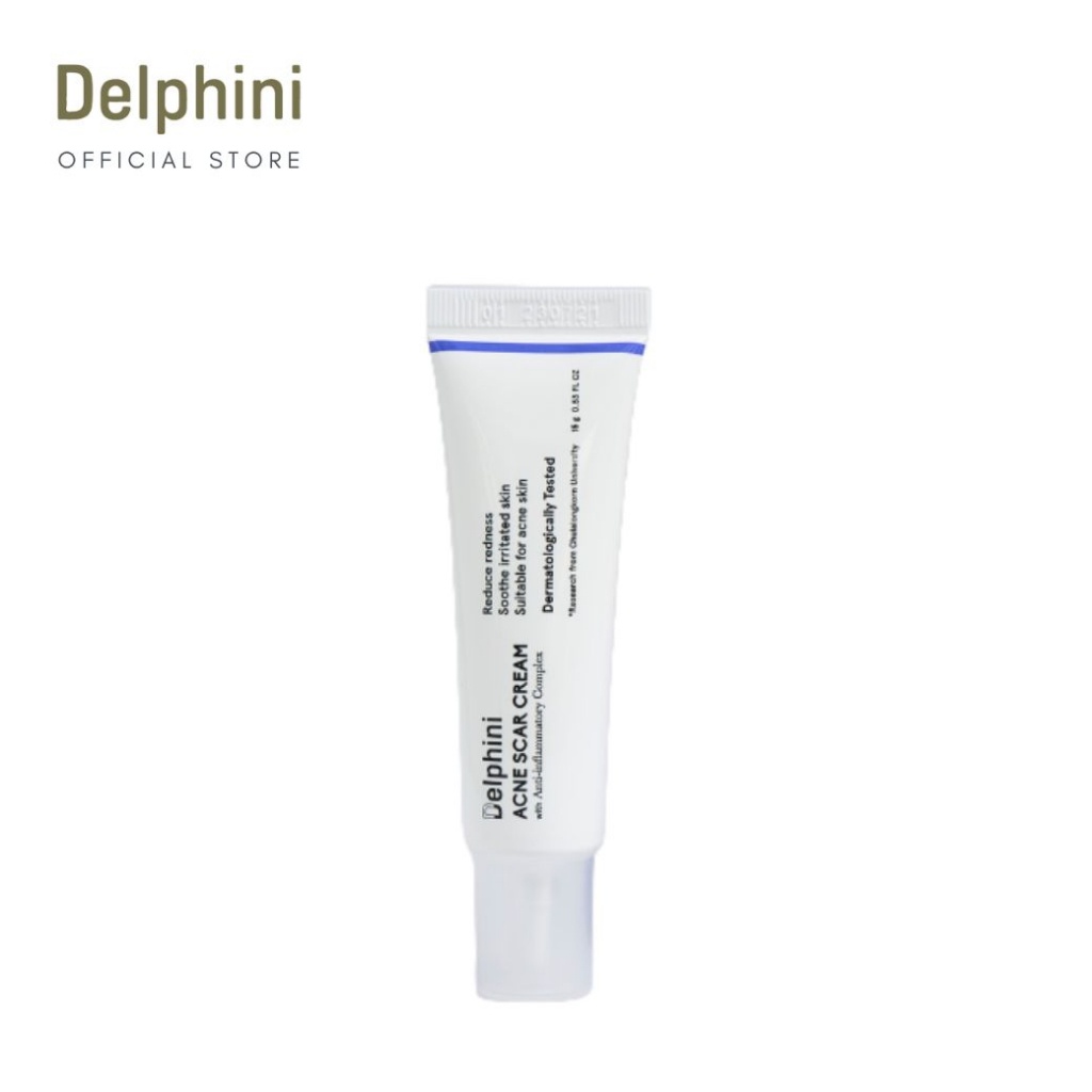 Delphini Acne Scar Cream with Anti-Inflammatory Complex ครีมลดรอยสิว โทนเนอร์/สิว/ป้องกันสิว/ลดสิว/ลดรอยดำ/รักษาสิว
