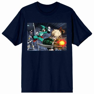 [S-5XL]ฮีโร่ของฉัน Academia - การต่อสู้ Deku Bakugo Ochako เสื้อผ้าคู่รักชายหญิง