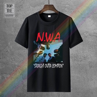 Lyzh N W A เสื้อยืดลําลอง แขนสั้น คอกลม พิมพ์ลายภาพยนตร์ฮิปฮอป Nwa Ice Cube Dr Dre Eazy E Dj Yella Mc Ren สีดํา สําหรับผู้ชาย ไซซ์ S 3Xl