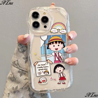 ✅เคสโทรศัพท์มือถือแบบนิ่ม ใส กันกระแทก ลายผีเสื้อมารูโกะ สําหรับ iPhone 14 13promax 12 11 7 8p xsxr Q4MV