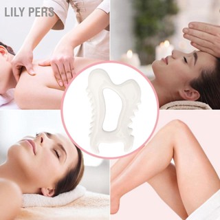  Lily PERS Gua Sha นวดเครื่องมือขูดเซรามิกป้องกันไฟฟ้าสถิตย์นำความร้อนได้ดีเครื่องมือเคลื่อนย้ายเนื้อเยื่อสำหรับร่างกาย