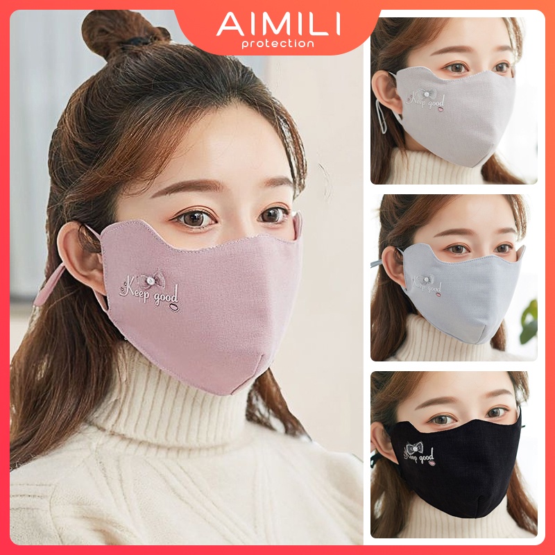 Sun protection autumn and winter mask women's 3 layers thickened and enlarged eye corners to keep warm and breathable for men and women outdoor cycling windproof cotton cloth