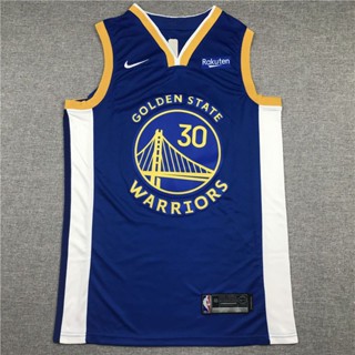 ขายดี Warriors No. เสื้อกีฬาบาสเก็ตบอล ปักลาย 30 Curry Jersey สีฟ้า สําหรับผู้ชาย  625215