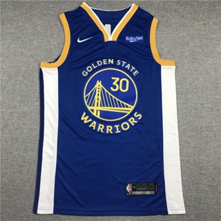 ขายดี Warriors No. เสื้อกีฬาบาสเก็ตบอล ปักลาย 30 Curry Jersey สีฟ้า สําหรับผู้ชาย  625215