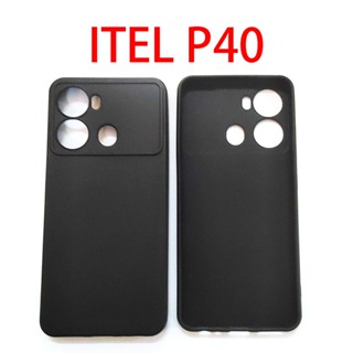 Itel P40 เคสสีดํา นิ่ม TPU ซิลิโคน ป้องกันเต็มรูปแบบ