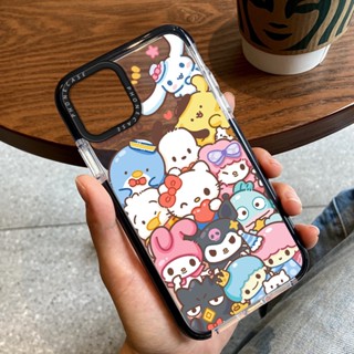 SANRIO เคสโทรศัพท์มือถือ ซิลิโคนนิ่ม ใส หนา กันกระแทก ลายการ์ตูนซานริโอ้ สําหรับ iPhone 14 Pro Max 13 12 Mini 11 XR X XS 7 8 Plus