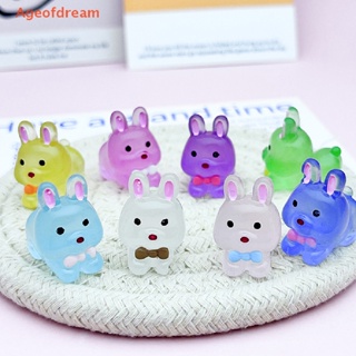 [Ageofdream] 2Pcs Mini Lumionus Tie Rabbit Ornaments Cute Cartoon Resin Home Car Decoration New