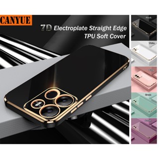 Xiaomi 12T Pro 12Tpro Mi 12 T Square 7D Luxury Plating TPU Case Electroplate Straight Edge Soft Silicone Slim Back Cover Slim Mobile Phone Casing