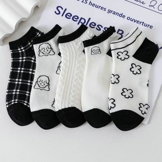 home818 ถุงเท้าเกาหลี ข้อสั้น ถุงเท้าแฟชั่น ลายBaby (1 เซตมี 5 ลาย) NO.A77