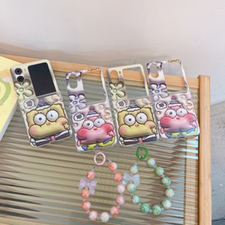 3in1 เคสโทรศัพท์มือถือ PC กันกระแทก ลายการ์ตูน Spongebob Patrick Star 3D พร้อมสายโซ่คล้องชาม สําหรับ OPPO Find N2