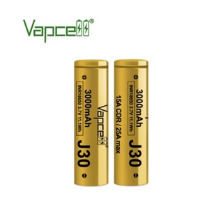 ถ่านชาร์จ Vapcell 18650 J30 3000 mAh 15A/30A ของแท้ ของใหม่ โค็ดเช็คได้ ถ่าน