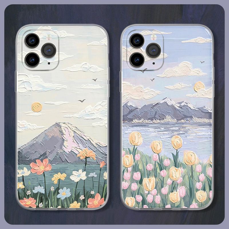 เคสโทรศัพท์มือถือ ลายภาพวาดสีน้ํามัน สําหรับ IPhone 6 6S 11 7 8 Se 2020 X XR XS Plus 12 13 14 PRO mini MAX