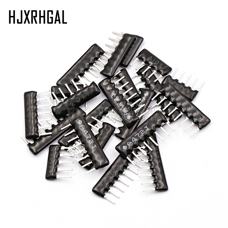10pcs DIP excusion Network Resistor Arเรย์ 9PIN 100 220 330 470 510 680 1K 1.2K 1.5K 2K 2.2K 3.3K 4.