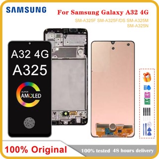 อะไหล่หน้าจอสัมผัส LCD 6.4 นิ้ว สําหรับ Samsung Galaxy A32 4G A325F A325F DS Galaxy A32 4G