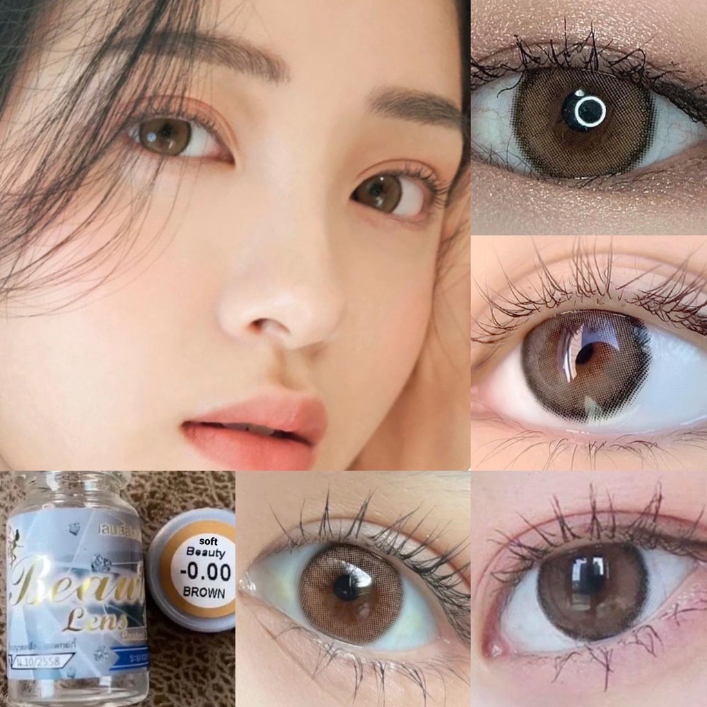 🔥คอนแทคเลนส์ 💗ขนาดมินิ💗 Beauty Soft (beautylens) สี : Brown / Gray / Olive