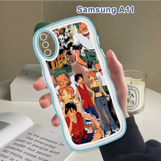 เคสโทรศัพท์มือถือแบบนิ่ม กันกระแทก ลายการ์ตูนลูฟี่ วันพีซ สําหรับ Samsung Galaxy A10 A20 A30 A50 A10S A20S A30S A50S A11 M11 A21S A31 A51 A7 2018