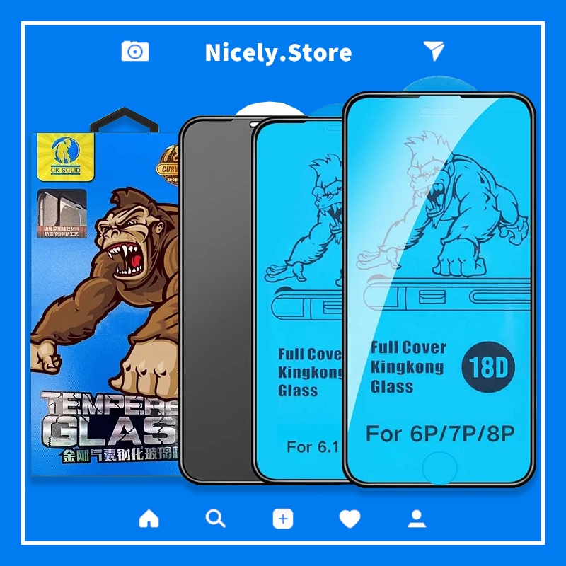 Kingkong Super Drop ฟิล์มกระจกนิรภัย 18D ถุงลมนิรภัยขอบ HD ป้องกันหน้าจอสําหรับ IPhone 17 Air 16 15 