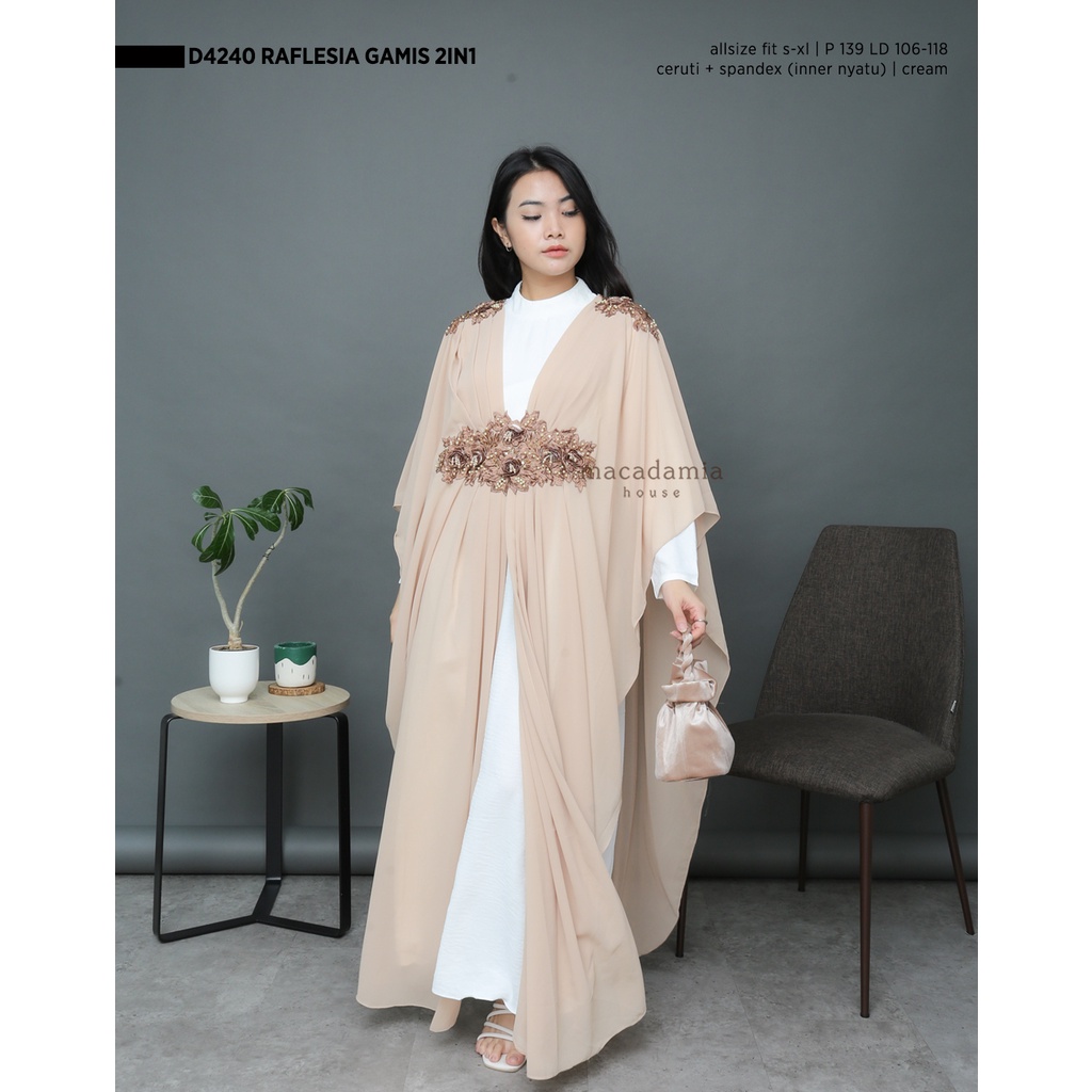 Macadamia House - D4240 Raflesia Gamis 2in1 - WOMENS FASHION - GAMIS - HIJAB RAYA