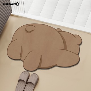 ShapeWater Easy to Clean Ground Mat Daily Use Entrance Bear-shaped Door Mat Non-Slip