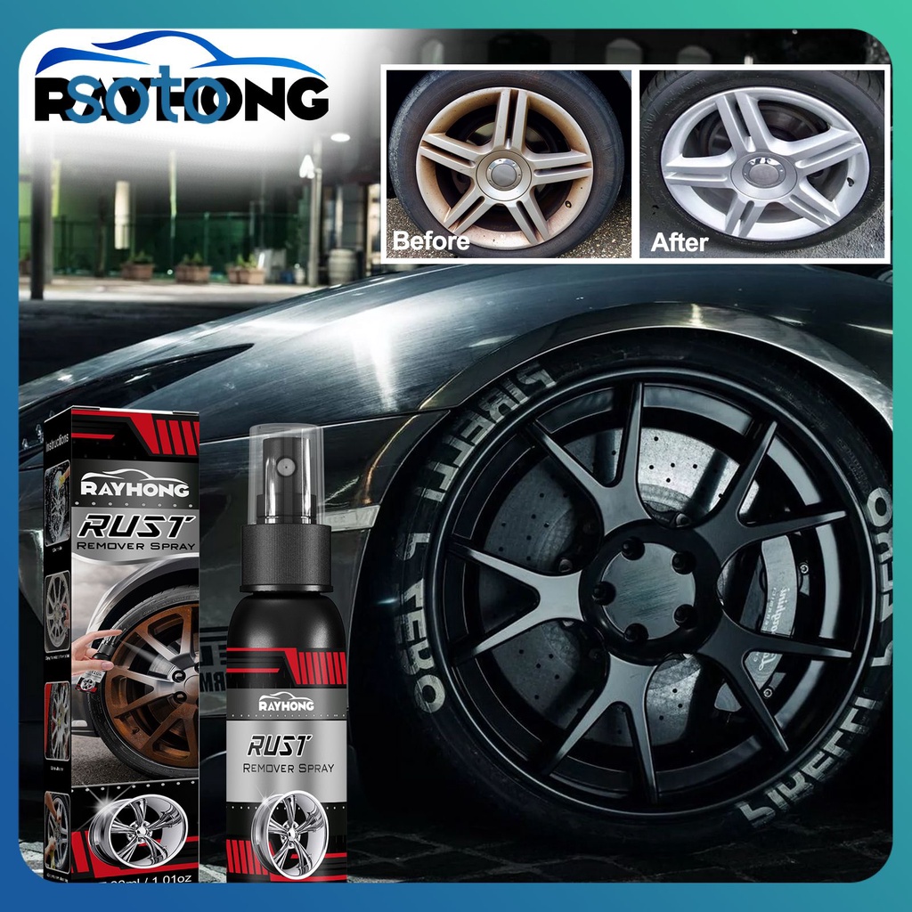 ♫RAYHONG Rust Remover Spray Multi-Purpose Metal Surface Chrome Paint Car Maintenance Iron Powder Cle