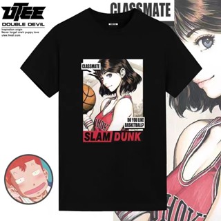 แขนสั้นโอเวอร์ไซส์เสื้อยืดแขนสั้น พิมพ์ลายการ์ตูนอนิเมะSlam Dunk Sakuragi Flower Road 10 Number Style Kaede Rukawa()