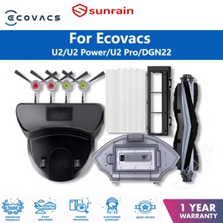 (Ready Stock)ECOVACS U2/U2 Power/U2 Pro/DGN22 Parts of Hepa Filter  Roller Cover Dust Bin Box Water Tank Main Roller Side Brush