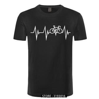 [S-5XL] เสื้อยืด ผ้าฝ้าย พิมพ์ลายกราฟิกจักรยานเสือภูเขา Mtb Cycle Heartbeat Camiseta สําหรับผู้ชาย