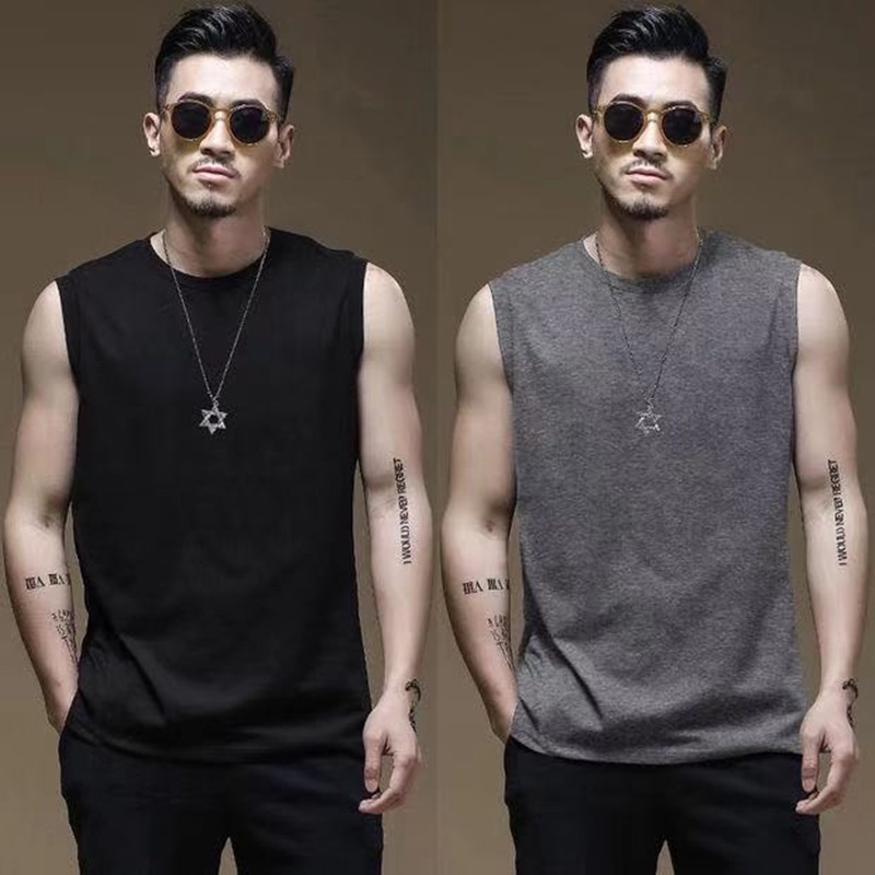 [ส่งไวจากไทย] เสื้อยืดแขนกุด ทรงหลวม แฟชั่นฤดูร้อน สําหรับผู้ชาย ใส่เล่นกีฬาบาสเก็ตบอล ฟิตเนส